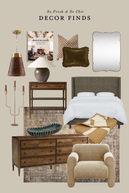 Neutral bedroom decor finds!
-
Grey upholstered bed - amber Lewis Loloi Morgan rug CloudPile- Lauren liess coffee table book - interior design book - wood and brass pendant lamp - sill velvet ruffle throw pillow cover olive green - block print throw pillow cover brown - camel modern cashmere and wool throw blanket - cast iron brass candelabra - solid wood dresser - solid wood large nightstand - boucle armchair beige - green ruffled marble tray - Etsy - Amazon Home - Williams Sonoma - West Elm - Wayfair - transitional decor - neutral home decor finds - layered bedroom - solid wood bedroom furniture - wavy edge wall mirror - ceramic table lamp large neutral  

#LTKfindsunder100 #LTKsalealert #LTKhome