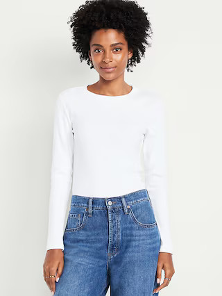 Snug Long-Sleeve Crew-Neck T-Shirt | Old Navy (US)