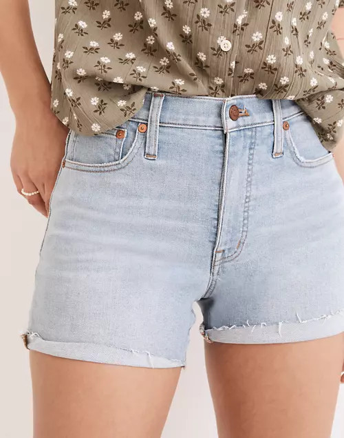 Curvy High-Rise Denim Shorts in Littleton Wash | Madewell
