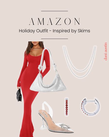 Amazon holiday outfit inspired by skims ✨ Christmas party outfit, date night, holiday party 

#LTKHoliday #LTKSeasonal #LTKfindsunder50