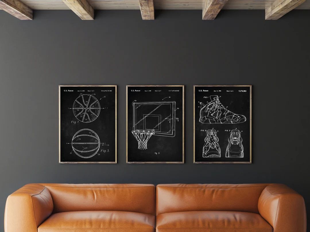 Basketball Patent Set of 3 Air Jordan 6 Poster Basketball - Etsy | Etsy (US)