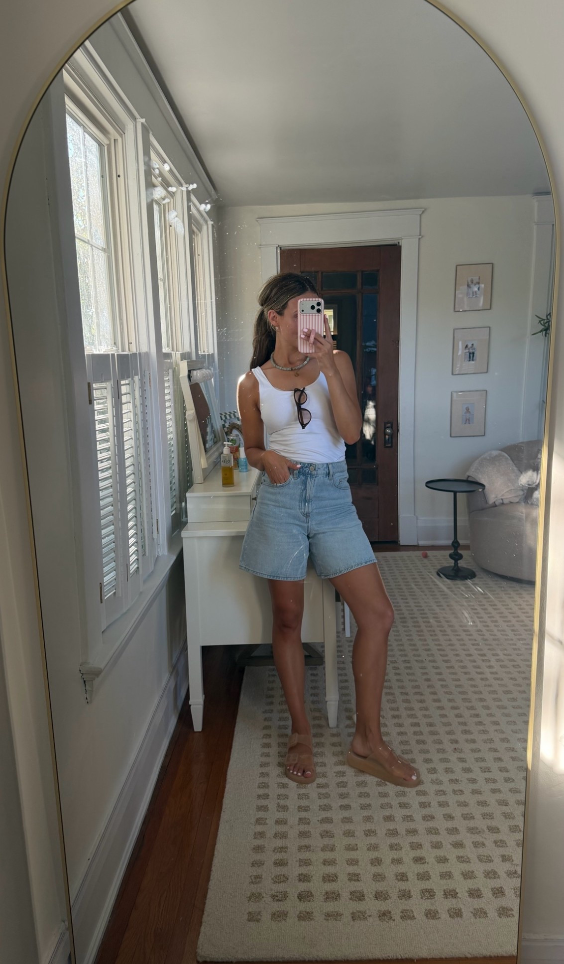 Jorts simple outfit idea
Size 27 
Size S tank

#LTKootd #LTKmomlife #LTKstorytime