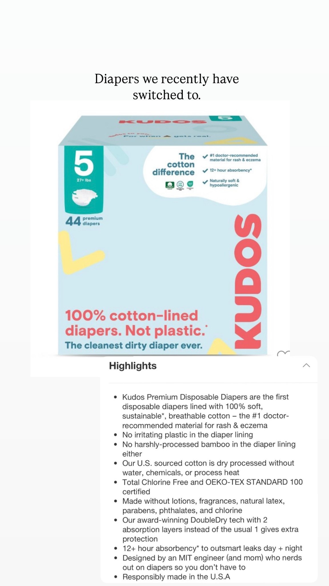 Natural, bleach and chlorine free, cotton diapers from Target that we’re loving  

#LTKKids #LTKBaby #LTKFindsUnder50