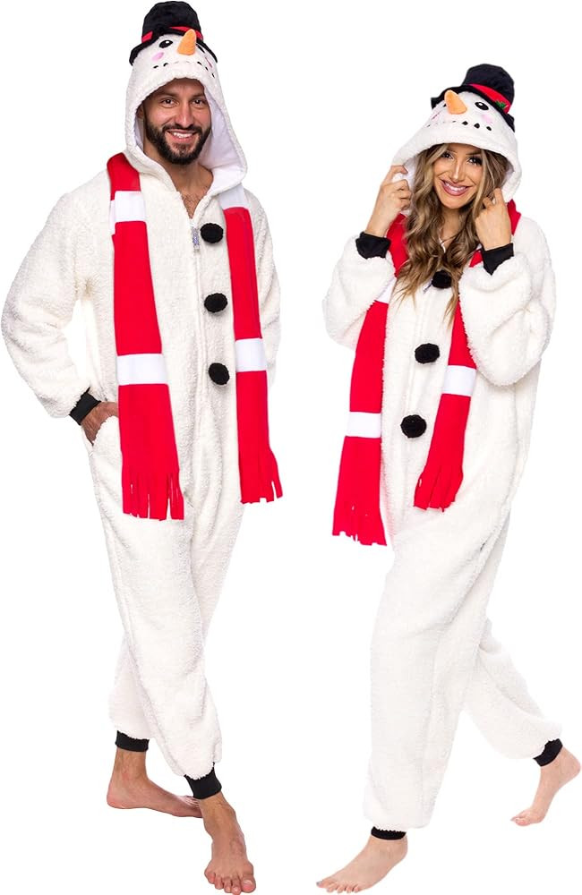Funziez! Slim Fit Sherpa Adult Onesie - Animal Halloween Costume - Plush One Piece Cosplay Suit f... | Amazon (US)