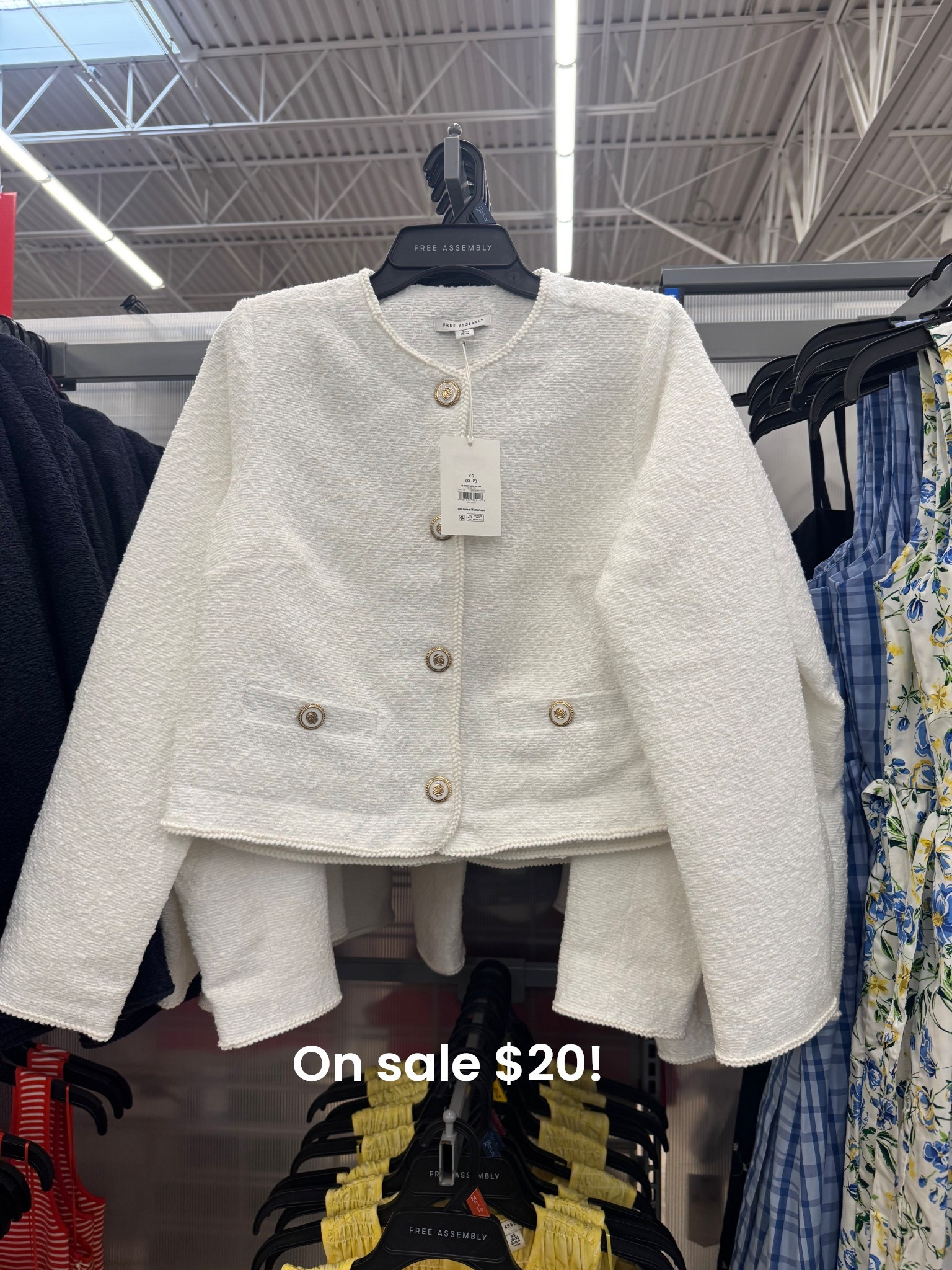 Walmart Free Assembly Women's Collarless Nubby Jacket with Long Sleeves, Sizes XS-XXL

#LTKSeasonal #LTKWorkwear #LTKSaleAlert