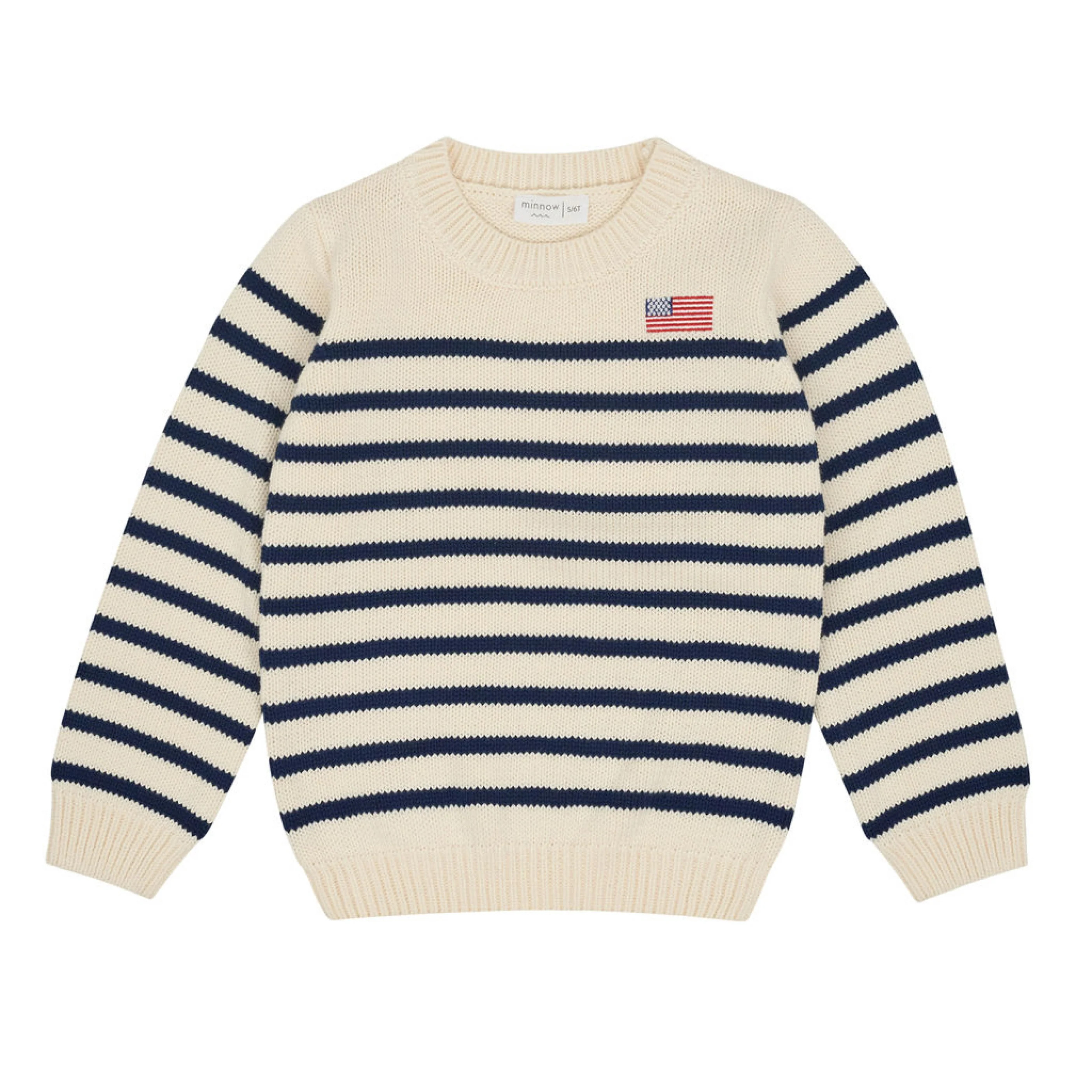 unisex americana breton stripe knit sweater | Minnow