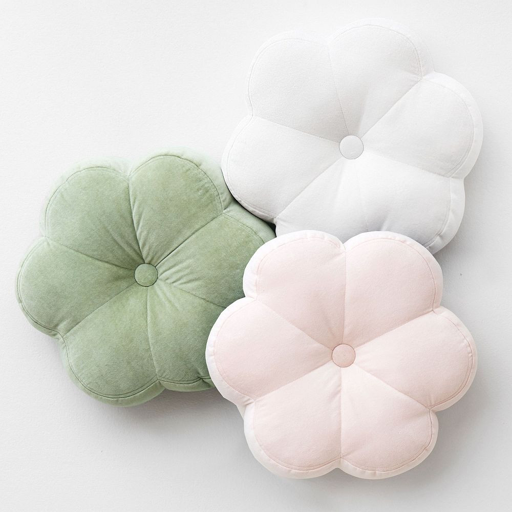Flower Velvet Pillow | Pottery Barn Teen