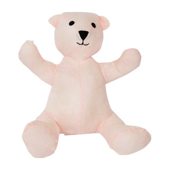 Teddy Bear in Pink Linen | Maisonette