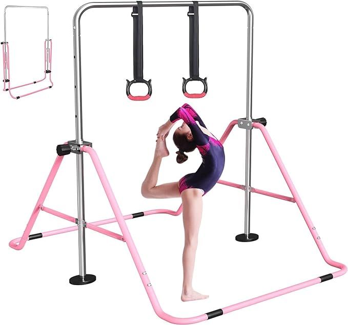 FBSPORT Gymnastics Bar for Kids, Adjustable Height Gymnastic Horizontal Bars,Junior Training Bar ... | Amazon (US)