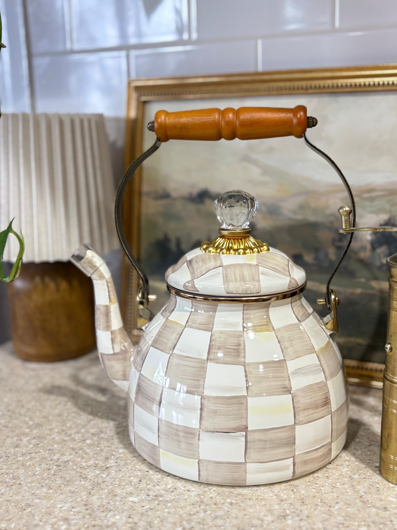 MACKENZIE-CHILDS Enamel Tea Kettle
