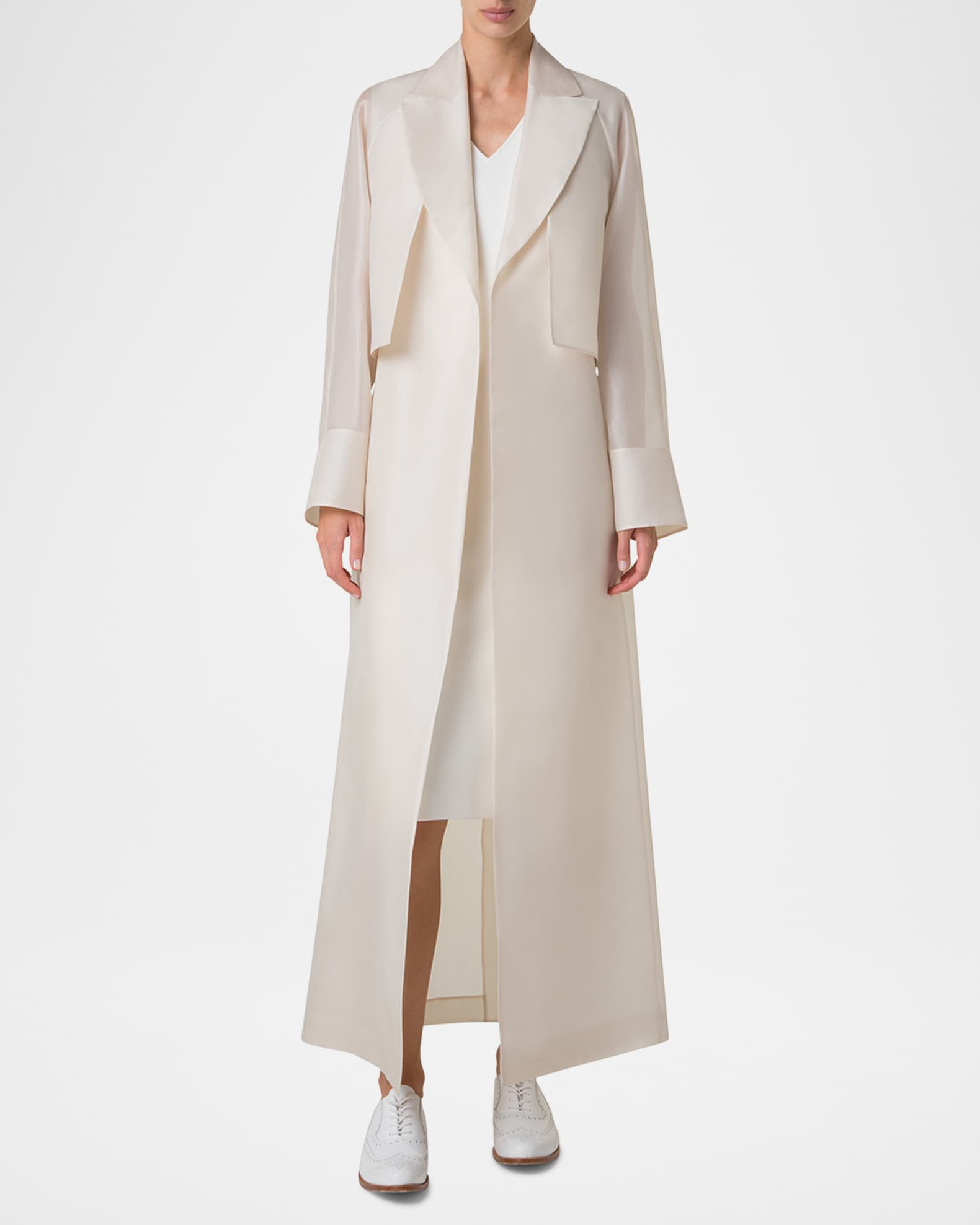 Zendaya Silk Organza Coat With Detachable Bolero | Neiman Marcus