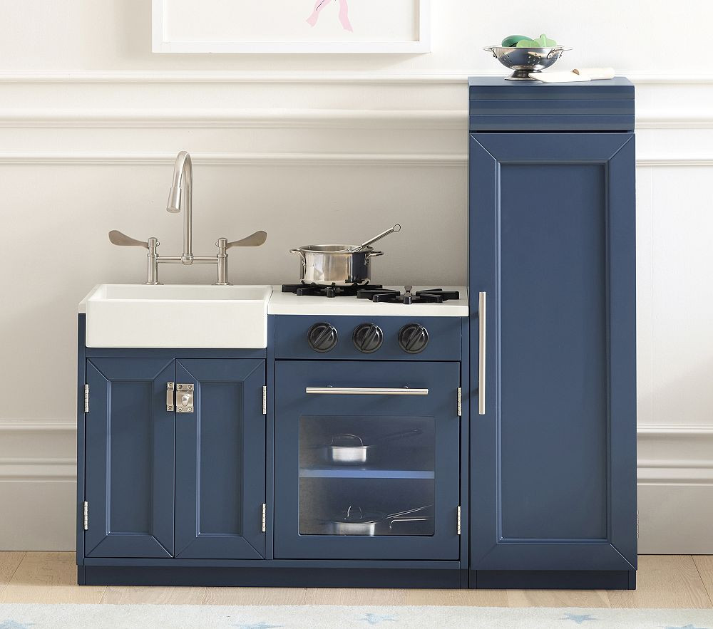 Chelsea All-in-1 Indigo Toddler Play Kitchen (36w x 33h") | Pottery Barn Kids