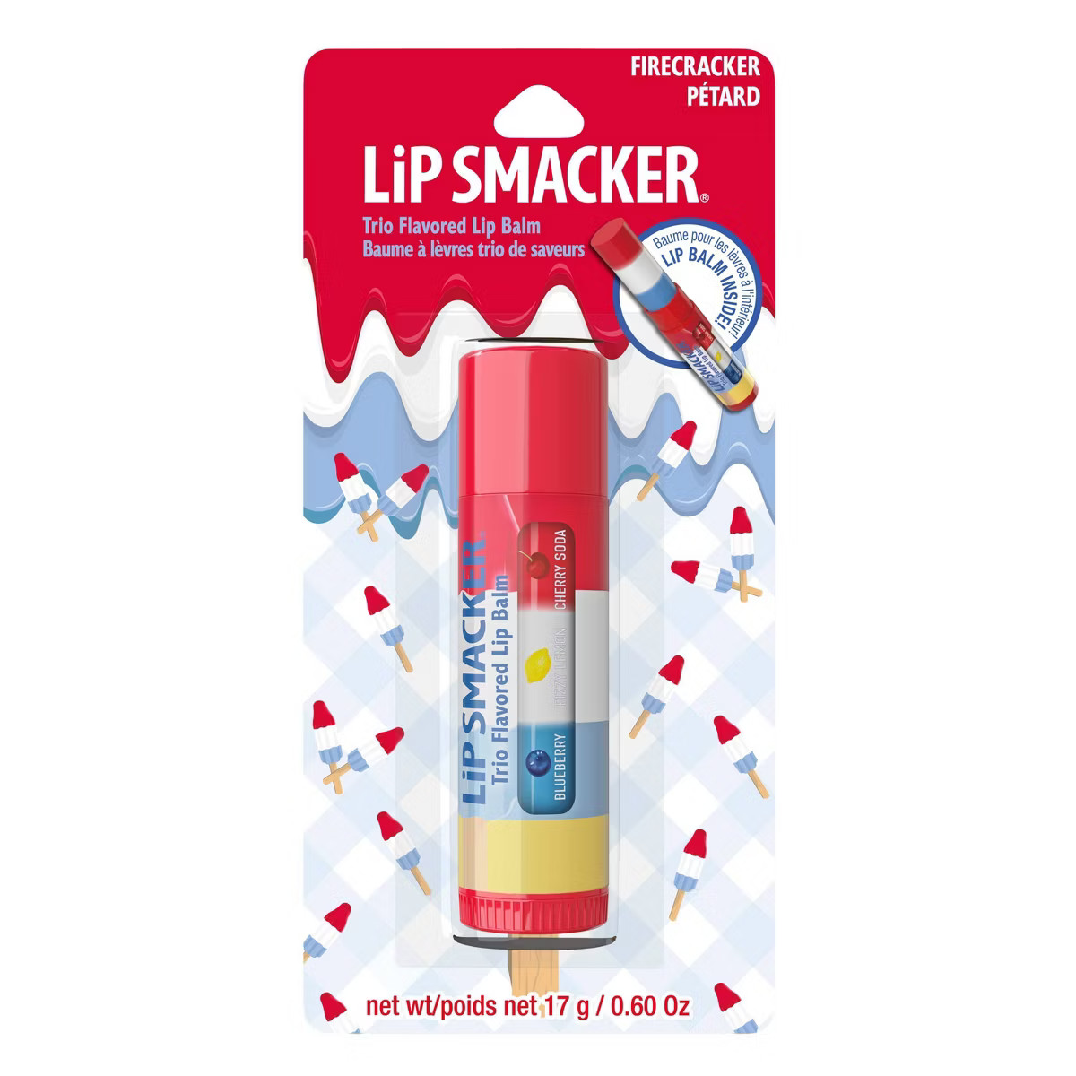 Lip Smacker Biggy Popsicle Lip Balm - Firecracker - 1oz | Target