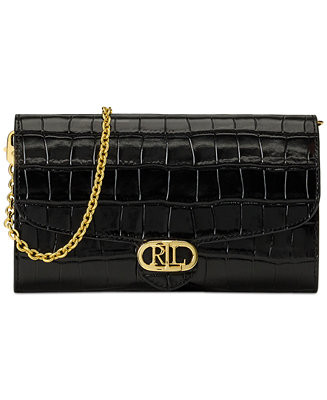 Adair Croc-Embossed Leather Small Crossbody | Macy's