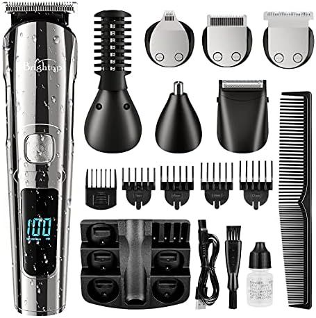 Brightup Beard Trimmer, Cordless Hair Clippers Hair Trimmer for Men, Waterproof Body Mustache Nose E | Amazon (US)