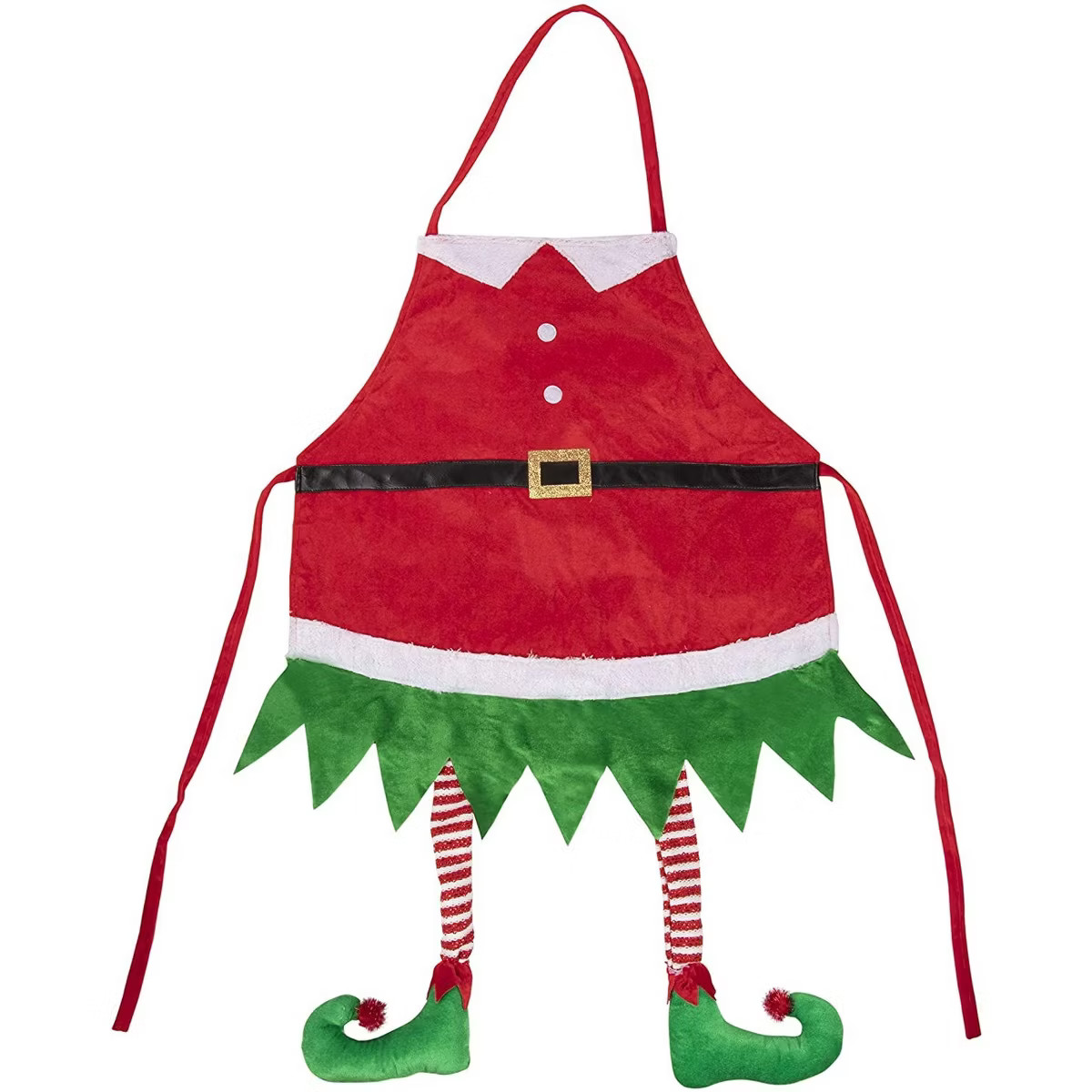 Christmas Elf Apron - Holiday Santa Elf Kitchen Chef Apron with Hanging Legs Design, for Cooking ... | Target
