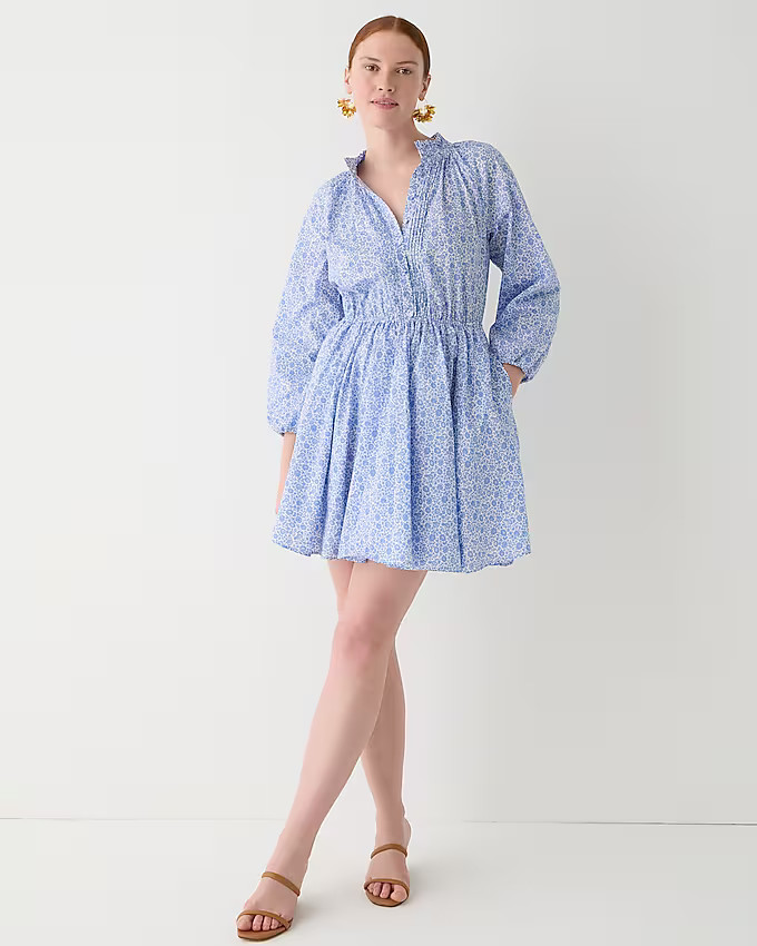 Ruffle-collar mini dress in Liberty® D'Anjo Coast fabric | J. Crew US