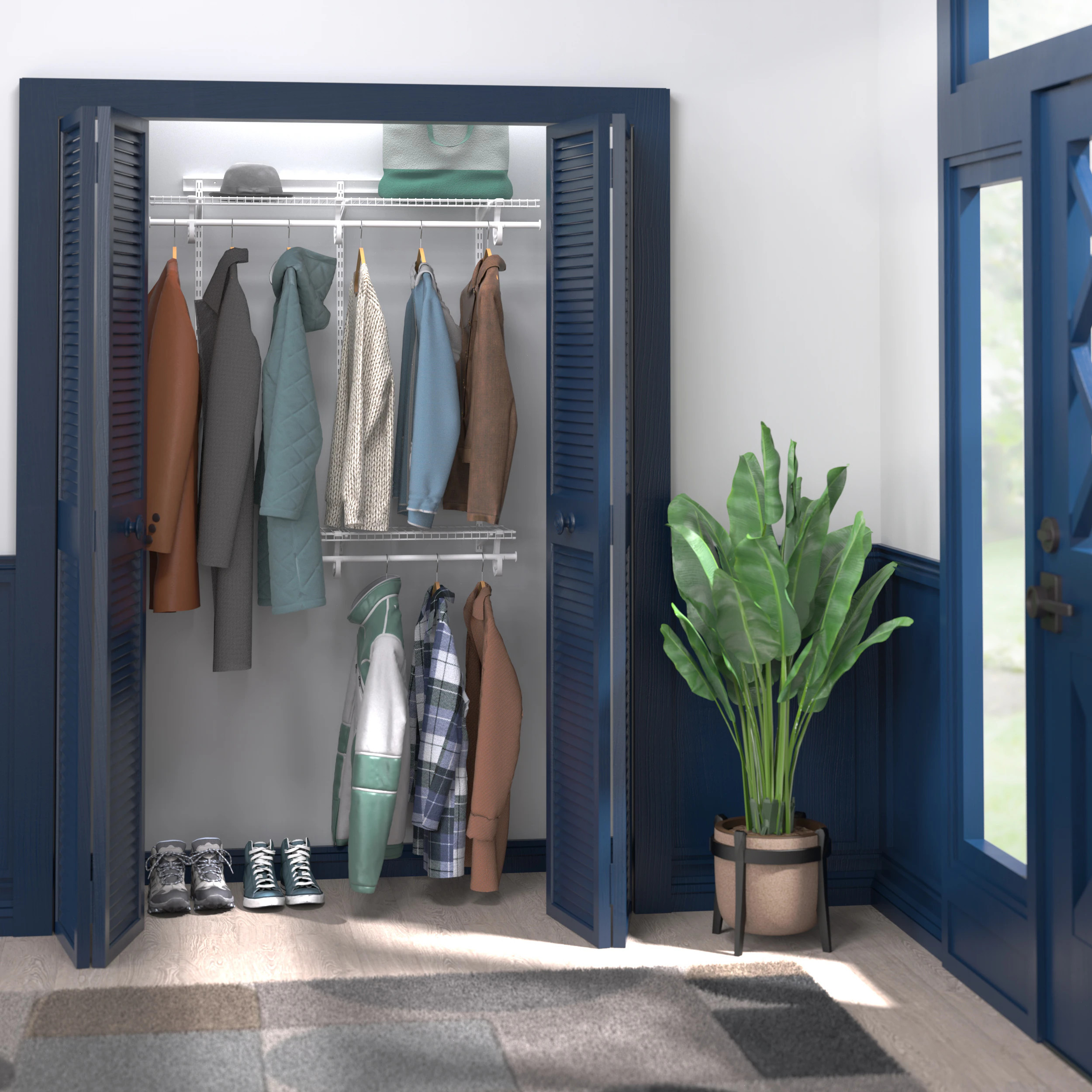 ClosetMaid ShelfTrack 2-ft to 4-ft x 12-in White Wire Closet Kit | 10000-02585 | Lowe's