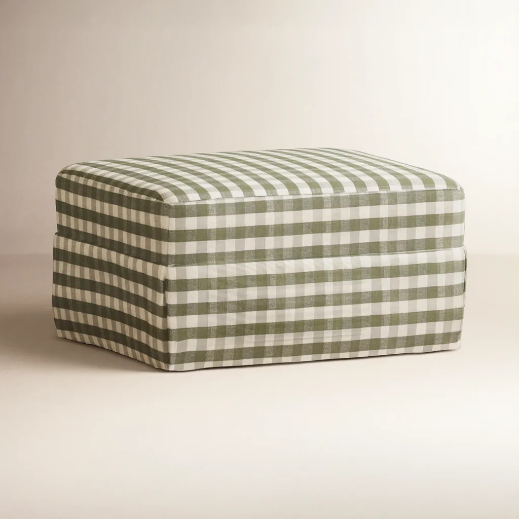 Namesake Crawford Gliding Ottoman In Eco-Weave Fabric | Water Repellent & Stain Resistant & Revie... | Birch Lane