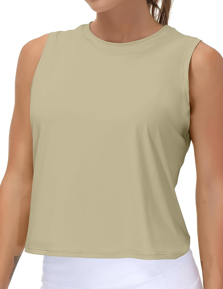 THE GYM PEOPLE Women's Workout Tops in Ice Silk Quick Dry Sleeveless | Amazon (US)