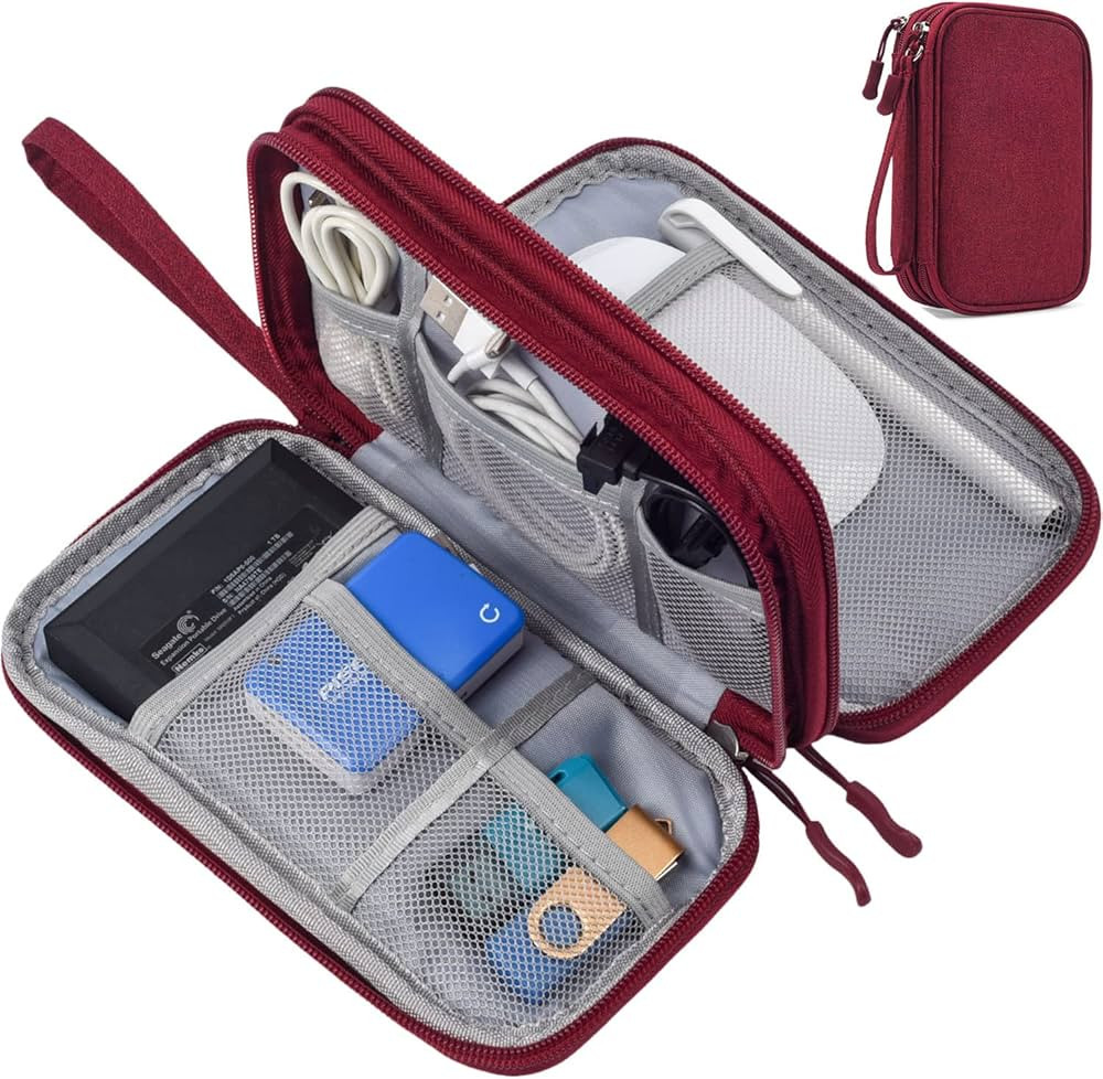 Electronics Accessories Organizer Pouch Bag, Travel Universal Organizer for Cable, Charger, Phone... | Amazon (US)