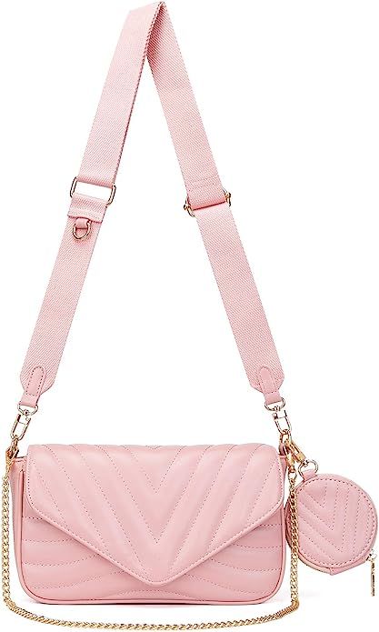 Small Quilted Crossbody Bags for Women Stylish Designer Purses and Handbags with Coin Purse inclu... | Amazon (US)