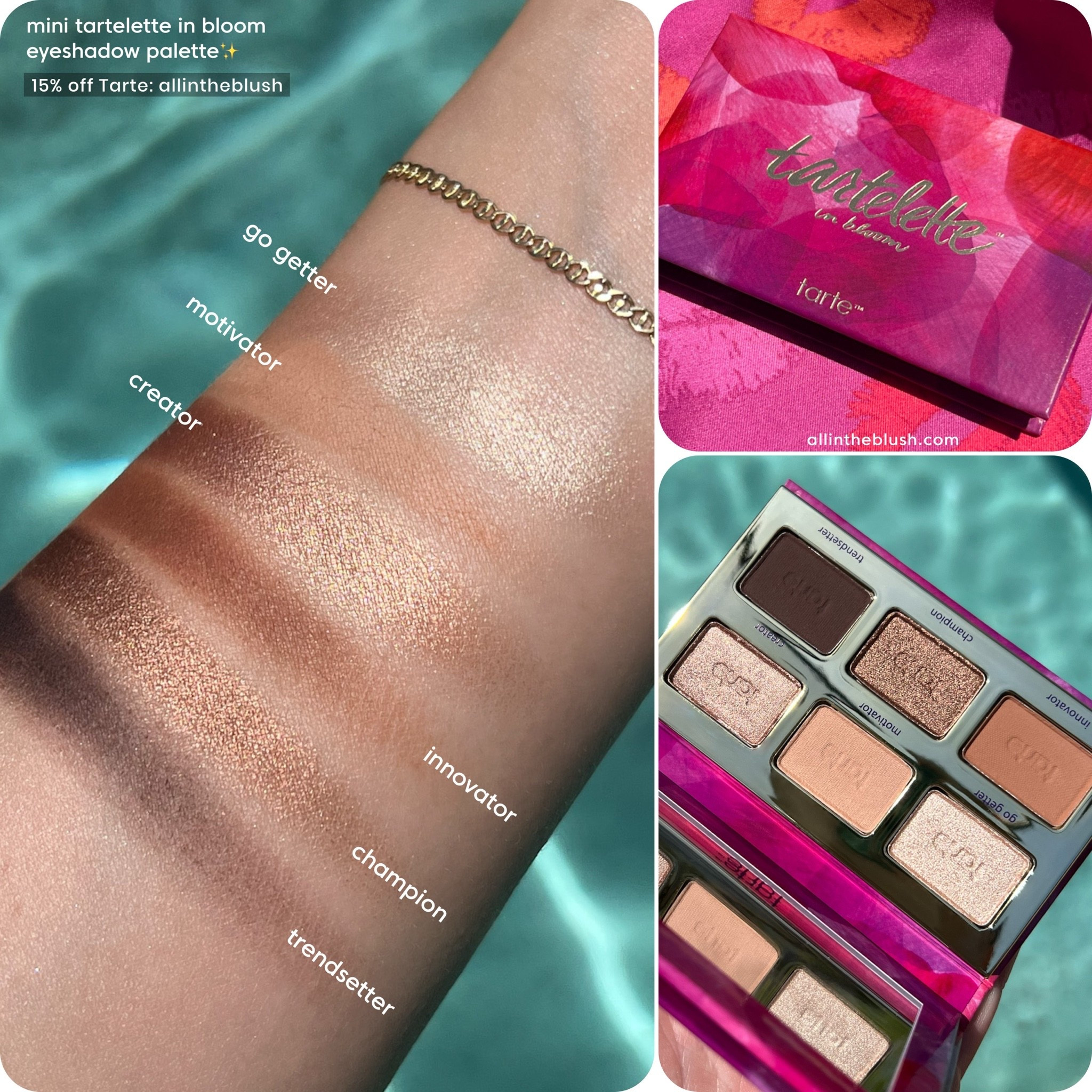Swatching Tarte’s Mini In Bloom Amazonian Clay Eyeshadow Palette. Save 15% off Tarte with code: allintheblush

#LTKBeauty #LTKootd #LTKgrwm