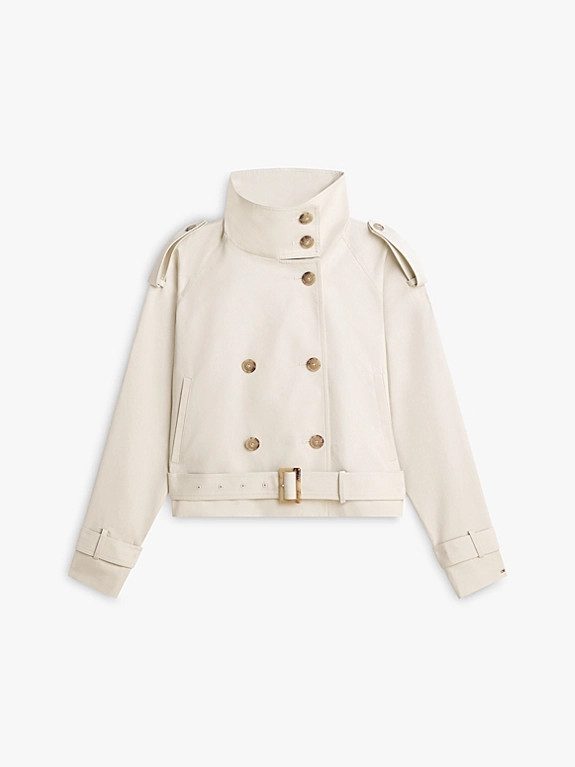 Water Repellent Short Trench Jacket | Tommy Hilfiger UK