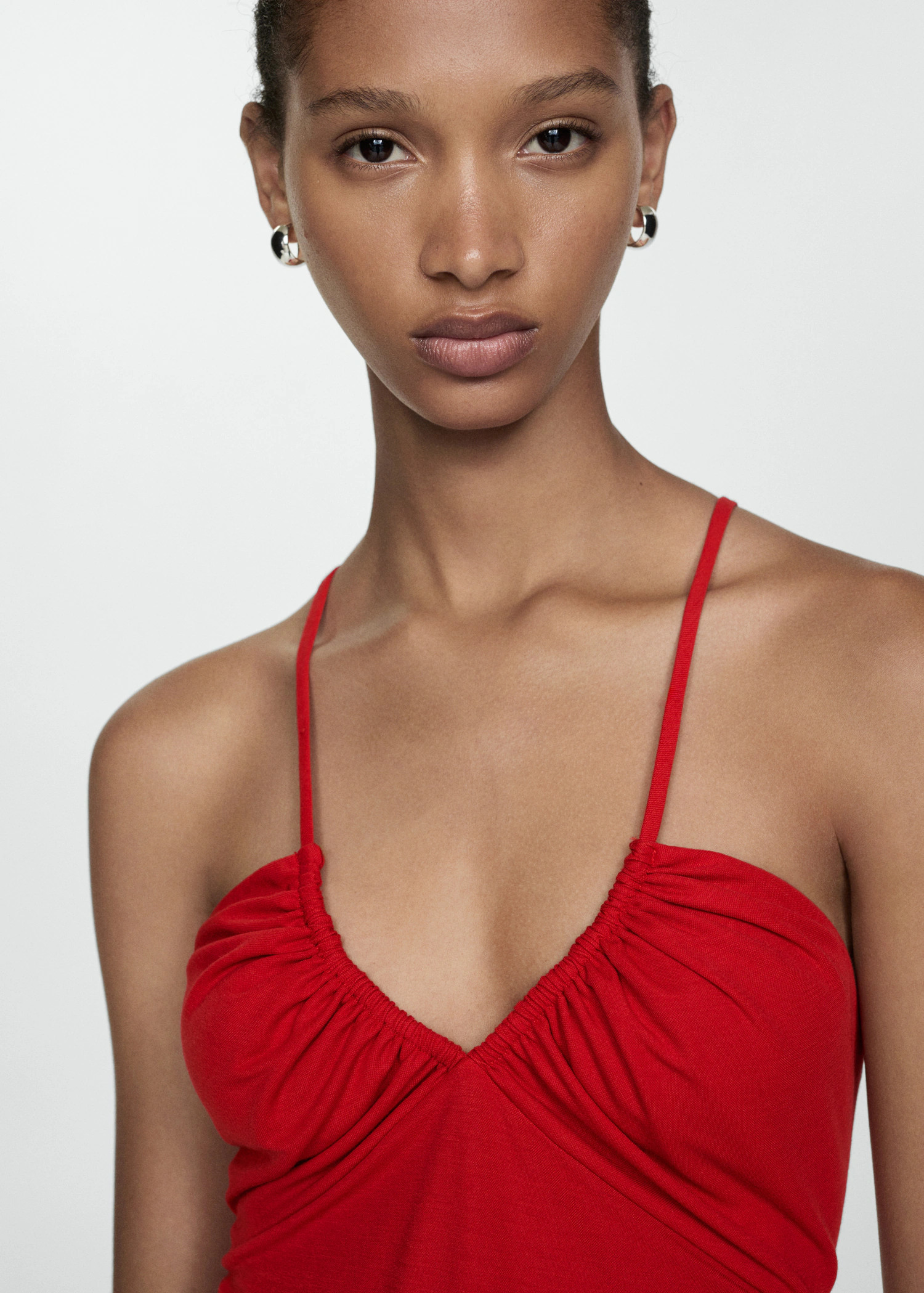 Ruched midi dress - Woman | MANGO USA | MANGO (US)