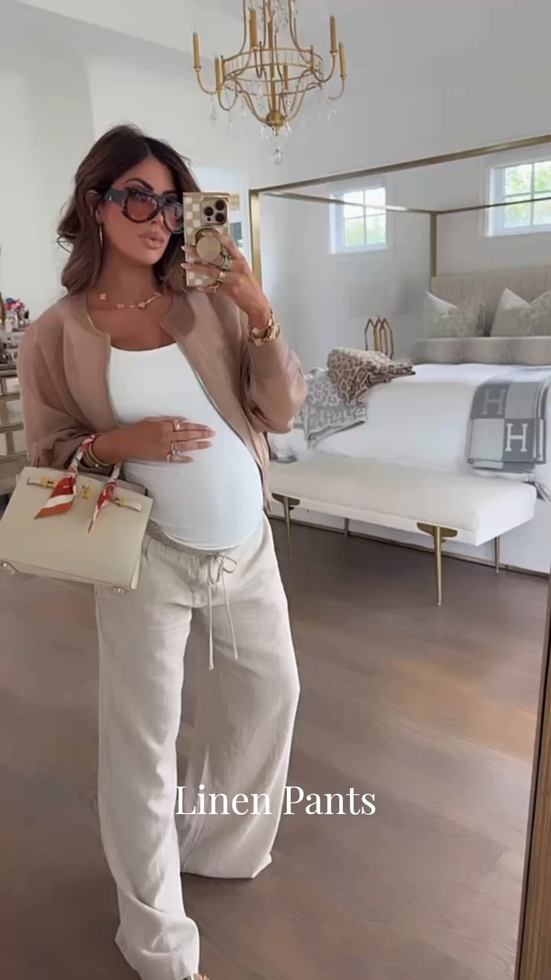 Wearing a size medium in these linen pants, size large in tank top and jacket! 

Spring outfits, Spring outfits 2026, Spring fashion, Linen pants, White tank top, Sheer jacket, Beige linen pants, Natural linen pants, Linen, Emily Ann Gemma 

#LTKmomlife #LTKdayinmylife #LTKootd