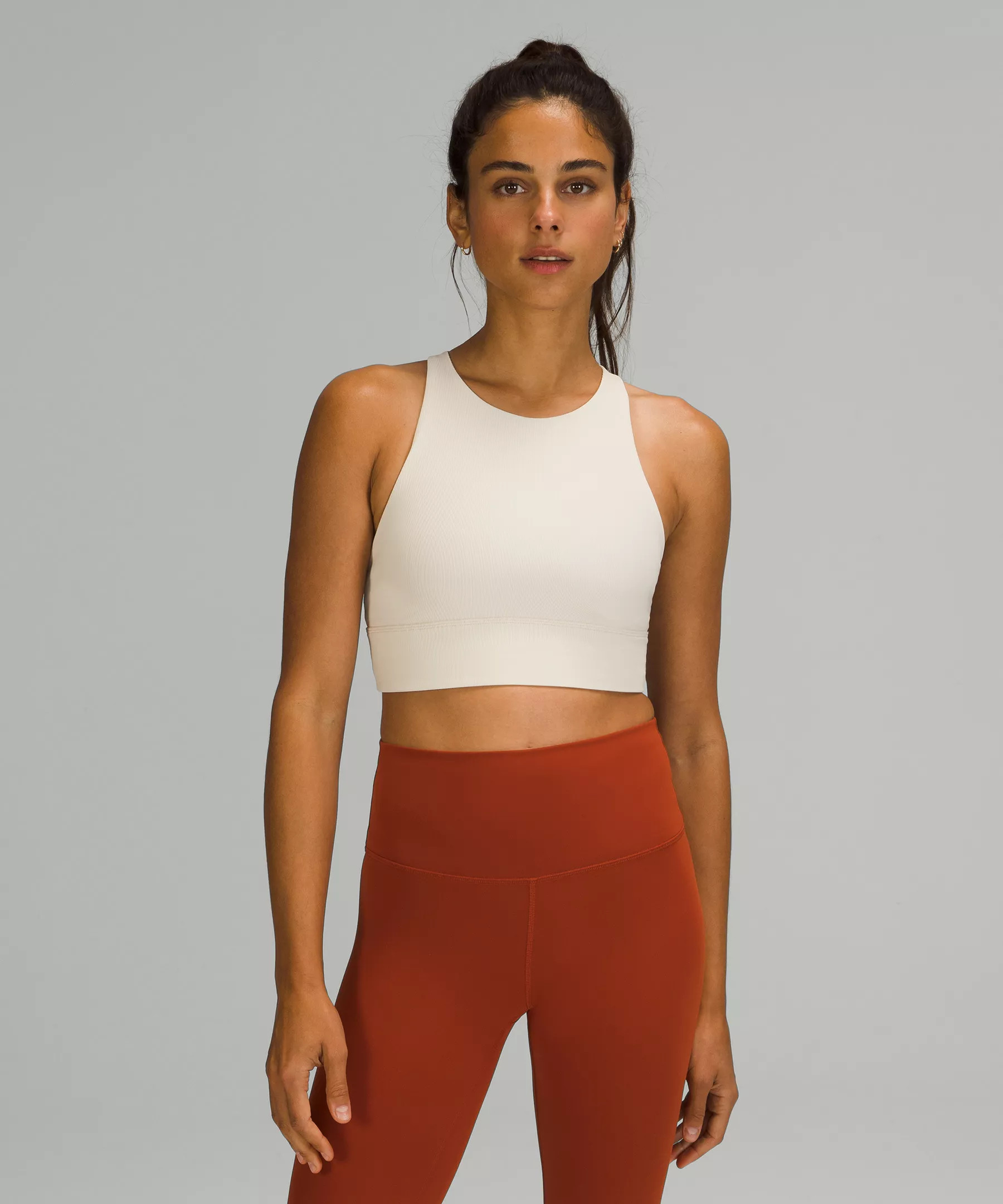 Energy High-Neck Longline Ribbed Bra Medium Support, B–D Cups | Lululemon (US)