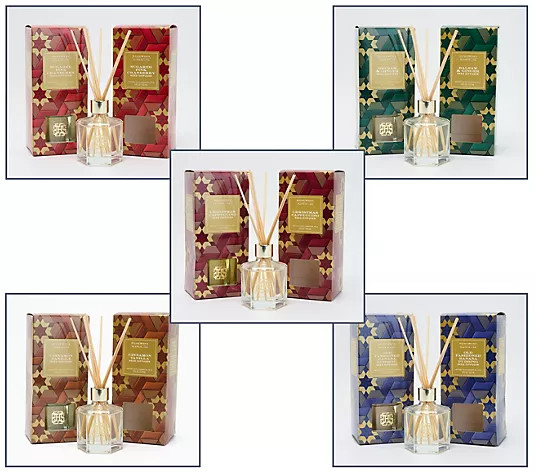 HomeWorx by Slatkin + Co. S/2 Seasons Greetings Reed Diffusers | QVC