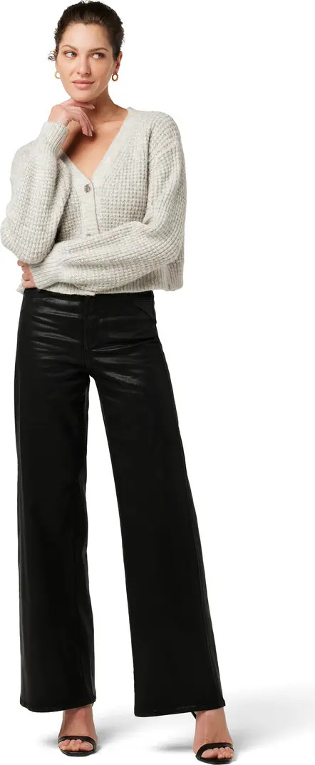 The Mia Coated High Waist Wide Leg Jeans | Nordstrom