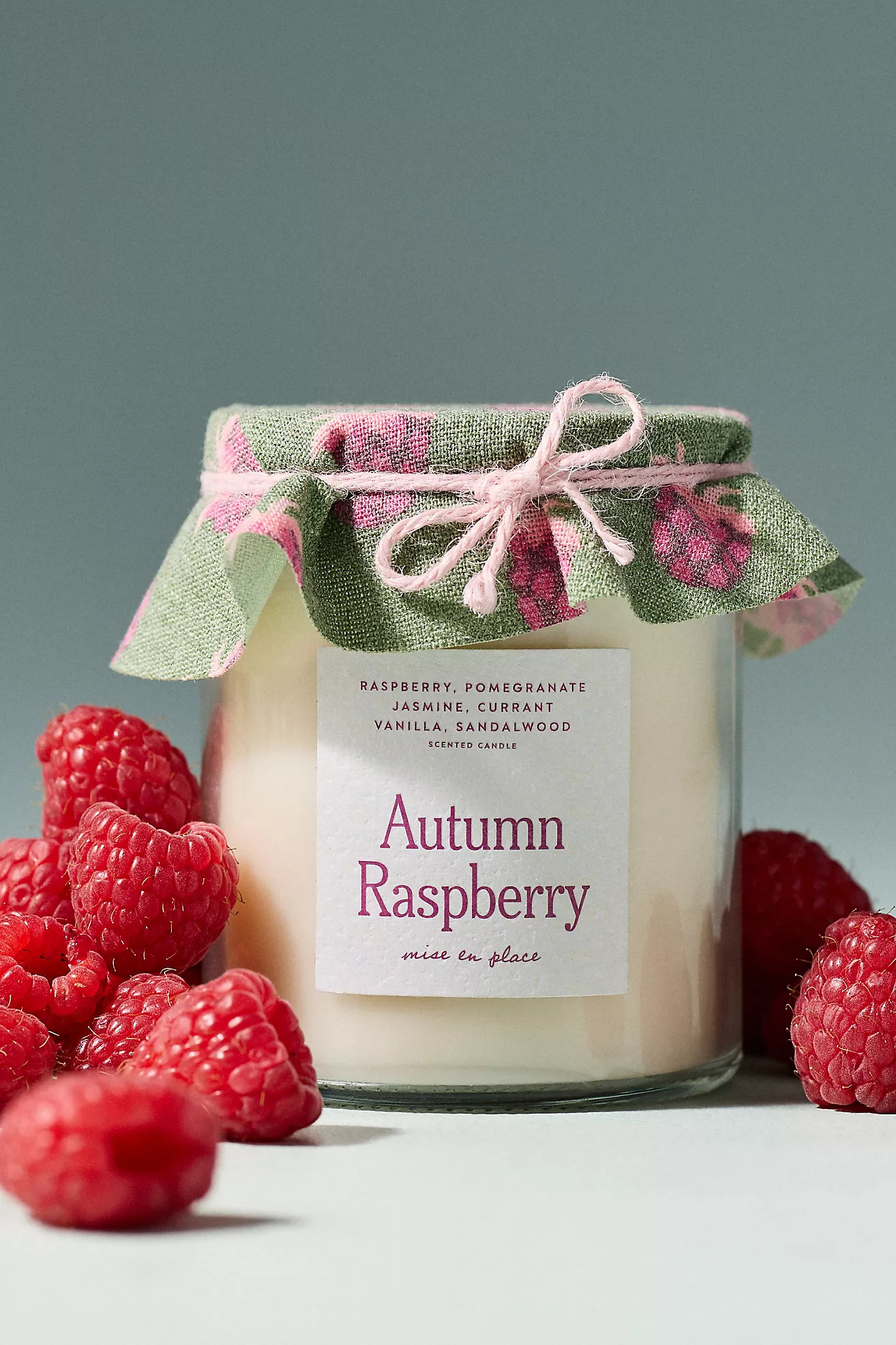mise en place Fruity Autumn Raspberry Glass Candle | Anthropologie (US)