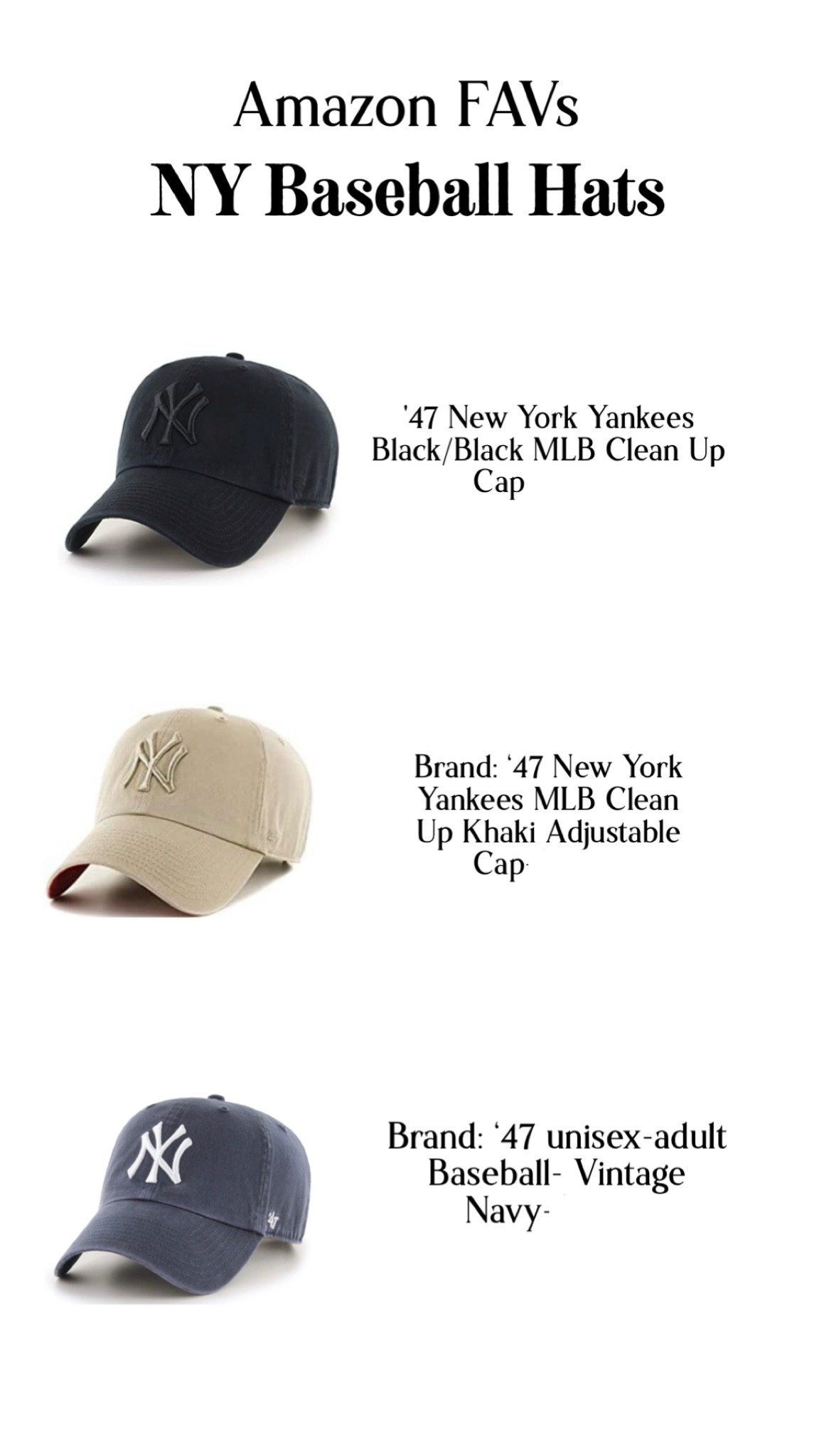 New York Yankees Hat- some of my favorites

#LTKtravel #LTKstyletip #LTKunder50