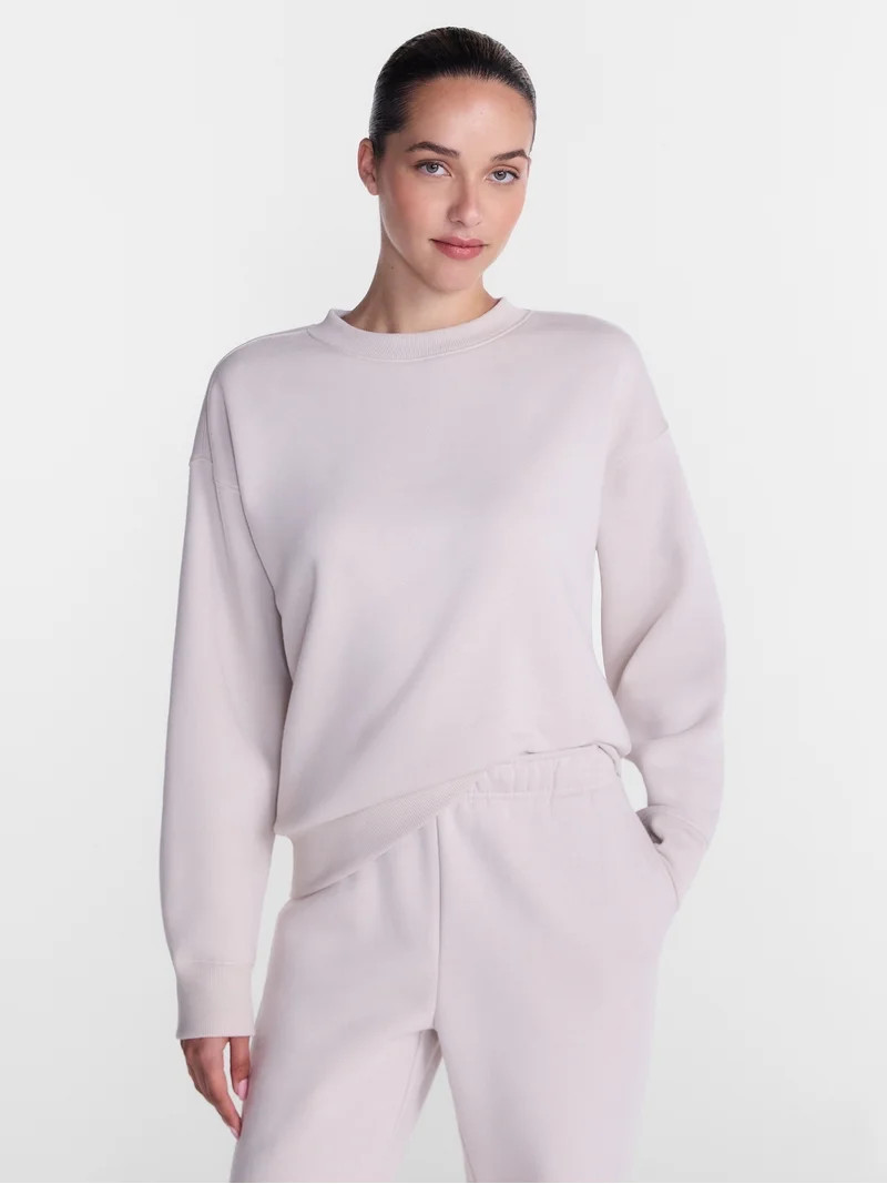 Athletic Works Women's and Women's Plus Fleece Sweatshirt with Long Sleeves, Sizes XS-4X | Walmart (US)