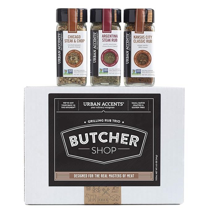 Urban Accents BUTCHER SHOP, Gourmet Grilling Spices Rub Gift Set (Set of 3) - Ultimate BBQ Rubs a... | Amazon (US)