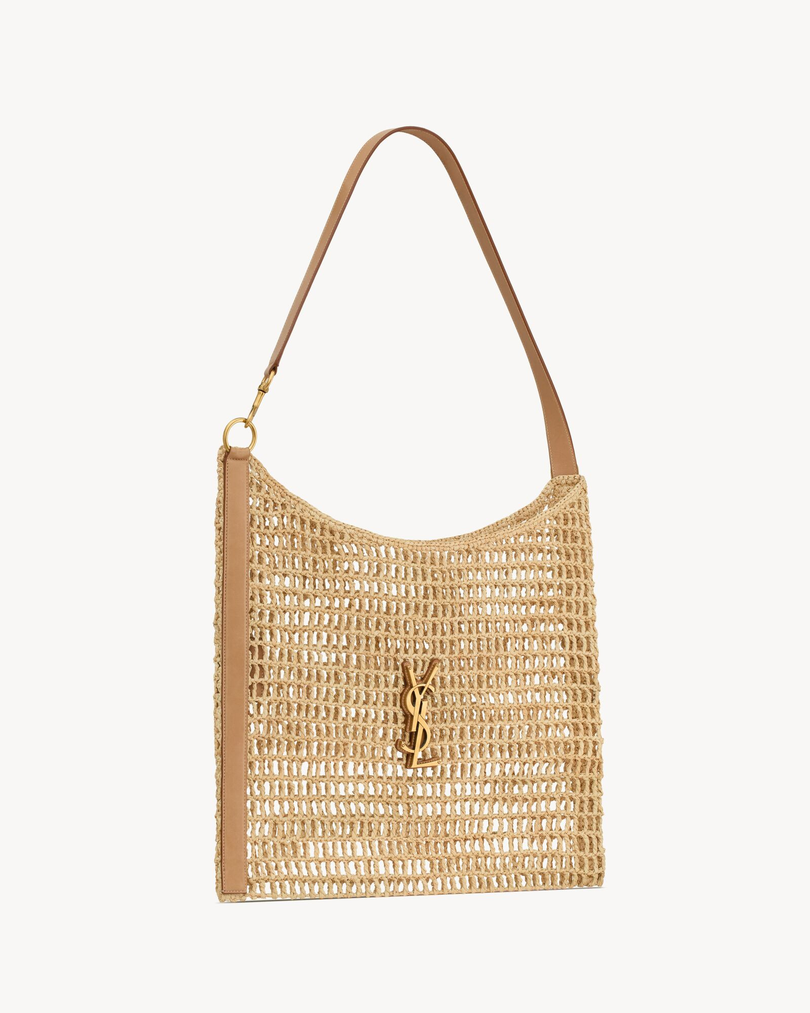 oxalis in raffia crochet and leather | Saint Laurent Inc. (Global)