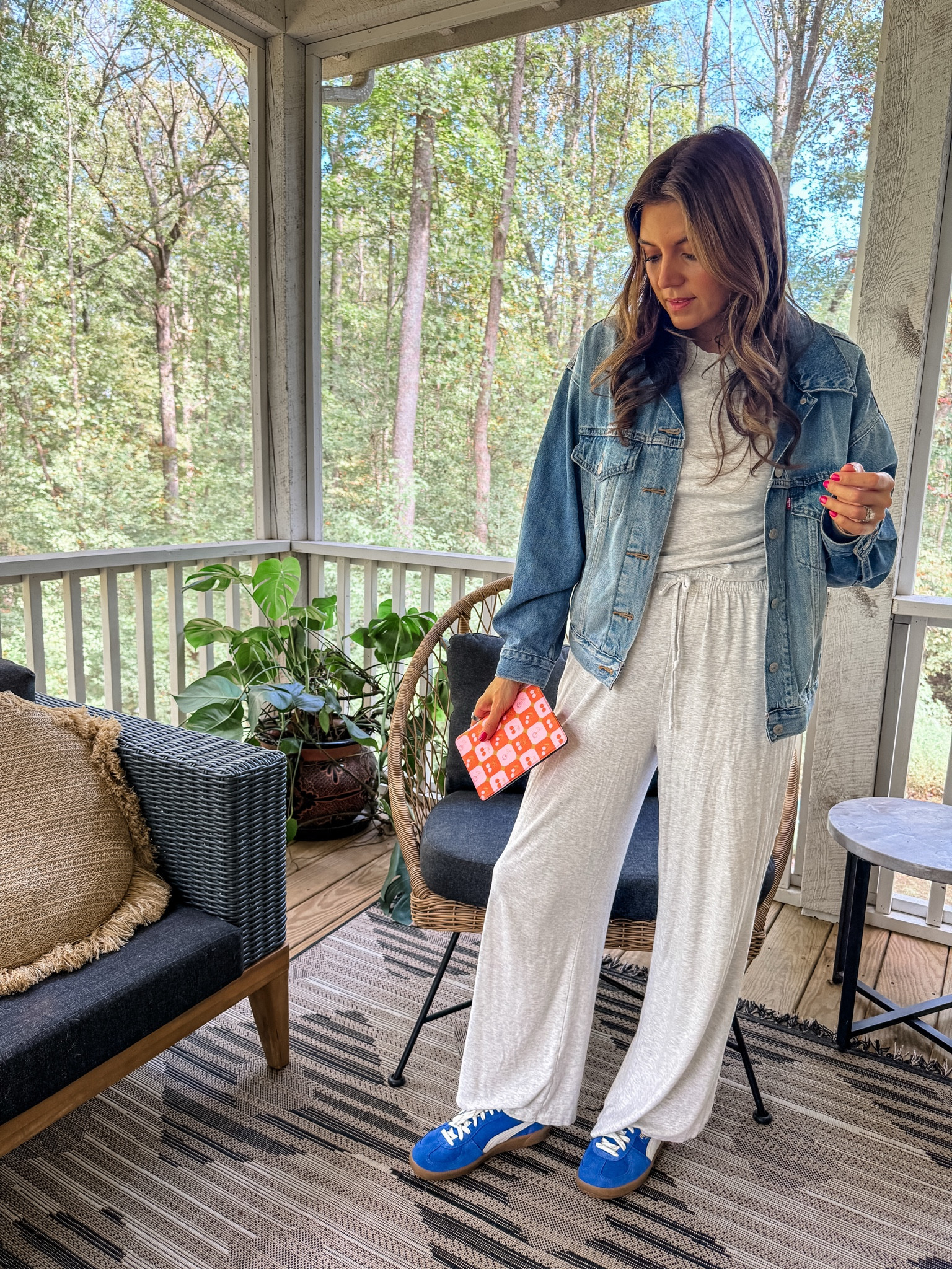 One of my favorite matching sets! Easy mom on the go outfit with my go-to oversized denim jacket. 

#LTKOver40 #LTKStyleTip