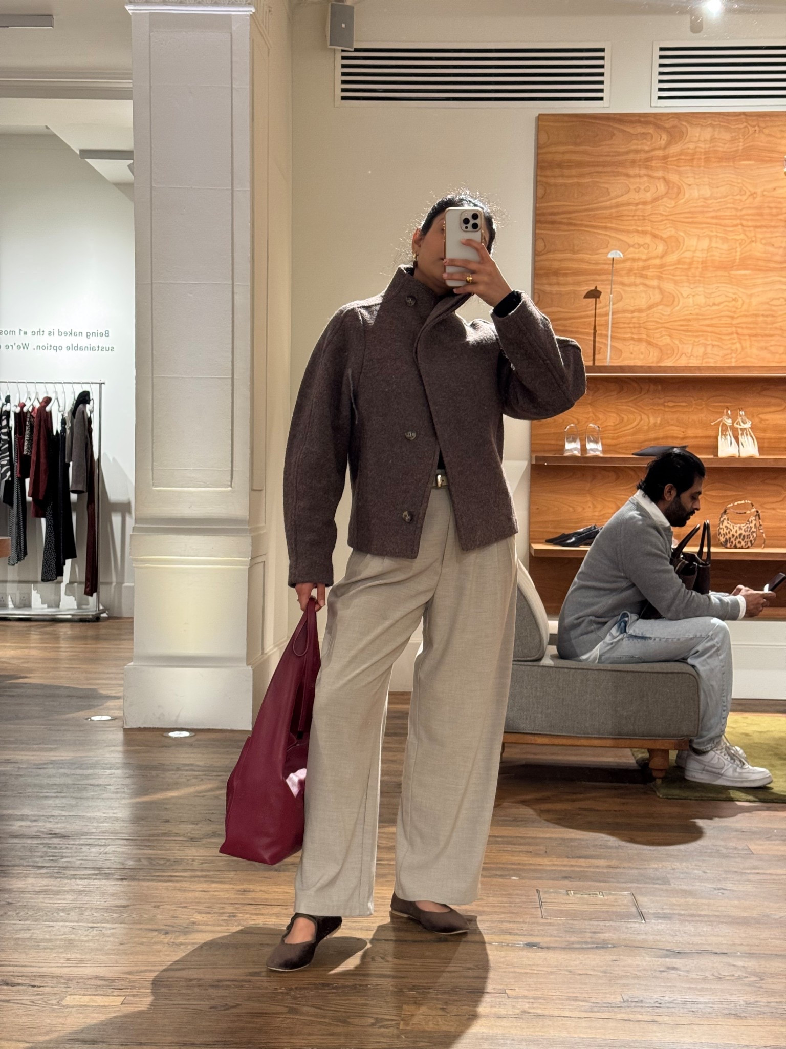 I have a feeling this coat is going to sell out. Comes in three different colours. 1st link is a UK link and 2nd is for the US. I’m wearing a size XS. If you want to wear thick sweaters underneath, get a size bigger. Trousers - wearing L  

#LTKSeasonal #LTKStyleTip