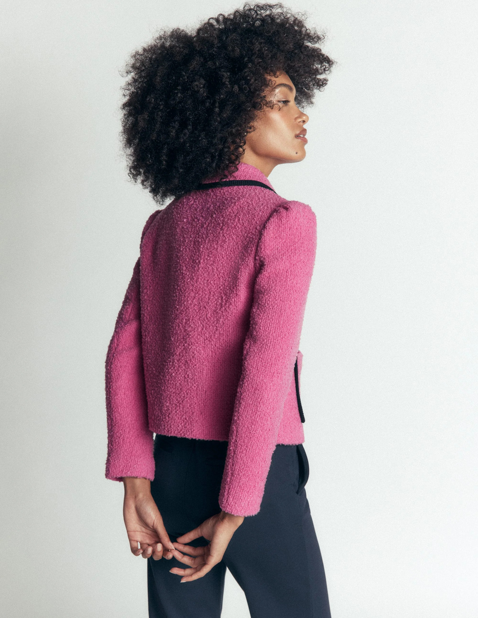Branscombe Bow Jacket-Pink Solid | Boden (US)