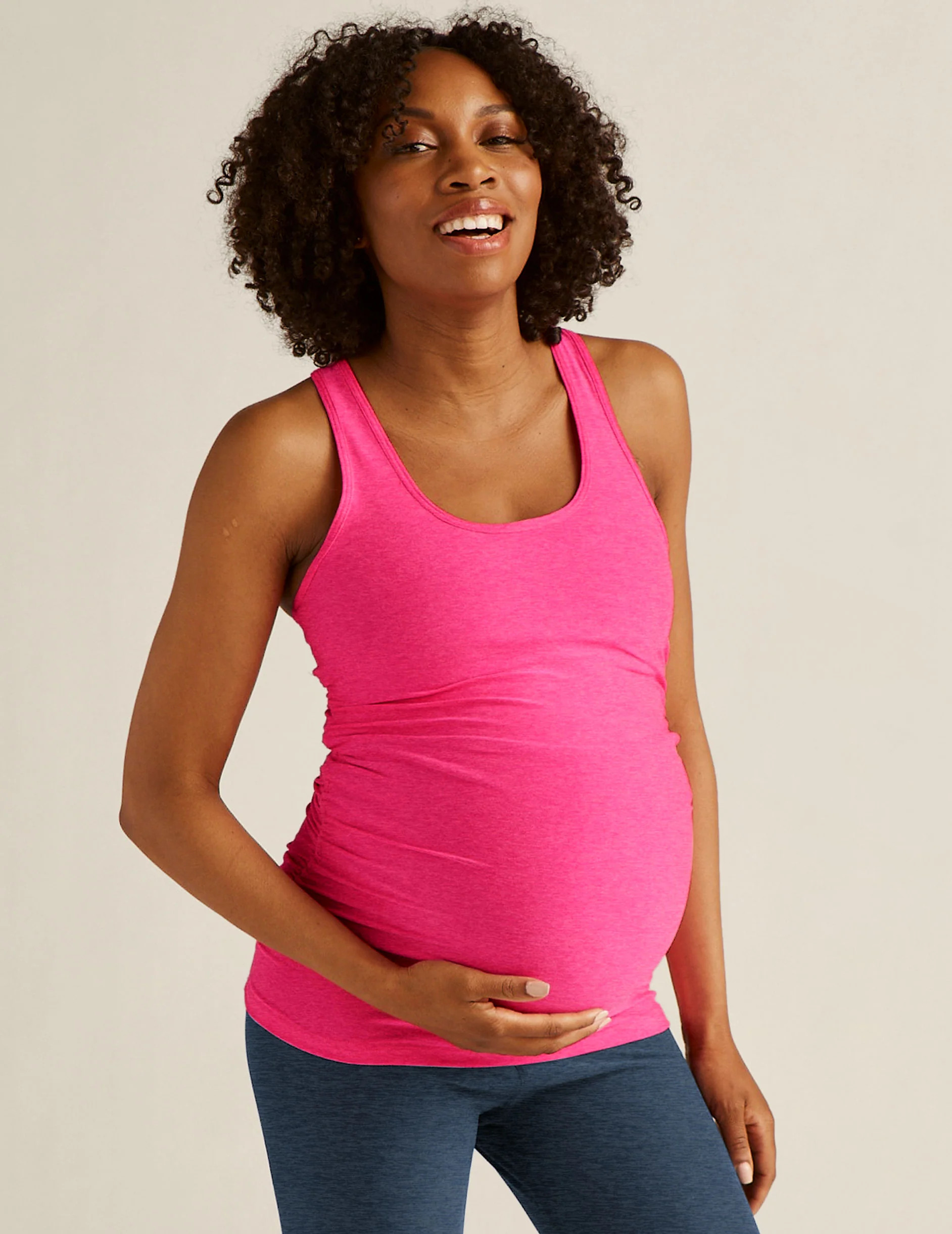 Featherweight Let it Grow Racerback Maternity Tank | Beyond Yoga | Beyond Yoga