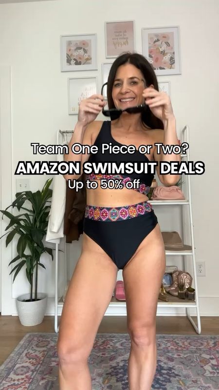 One Shoulder 2-Piece Swimsuit - 50% off, under $17.  Use code 505PAW3L. Promo expires 4/28 
Zip up One Piece Swimsuit - 35% off (25% promo, +10% coupon), under $21. Use code 25D493WZ. Promo expires 4/19

#LTKsalealert #LTKswim #LTKfindsunder50