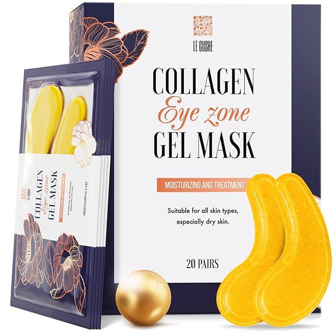 LE GUSHE Under Eye Patches - 24K Gold Under Eye Mask Anti-Aging Hyaluronic Acid Collagen Under Ey... | Amazon (US)