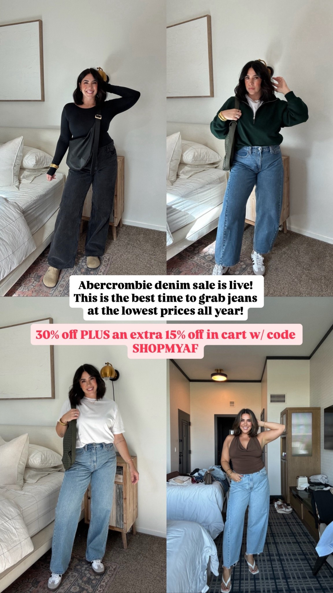 Best denim sale all year is live! 30% off denim and 20% off everything else, code SHOPMYAF stacks for an extra 15% off! 

Abercrombie denim sale, linking some of my favorite pairs! 

I do a size 30

#LTKMidsize #LTKootd #LTKSaleAlert