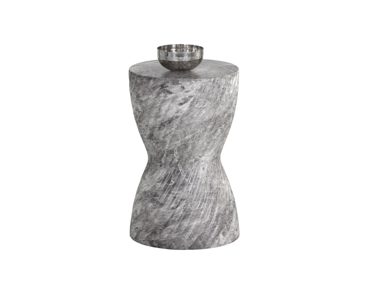 Cara Marble Look End Table In Grey | 1stopbedrooms