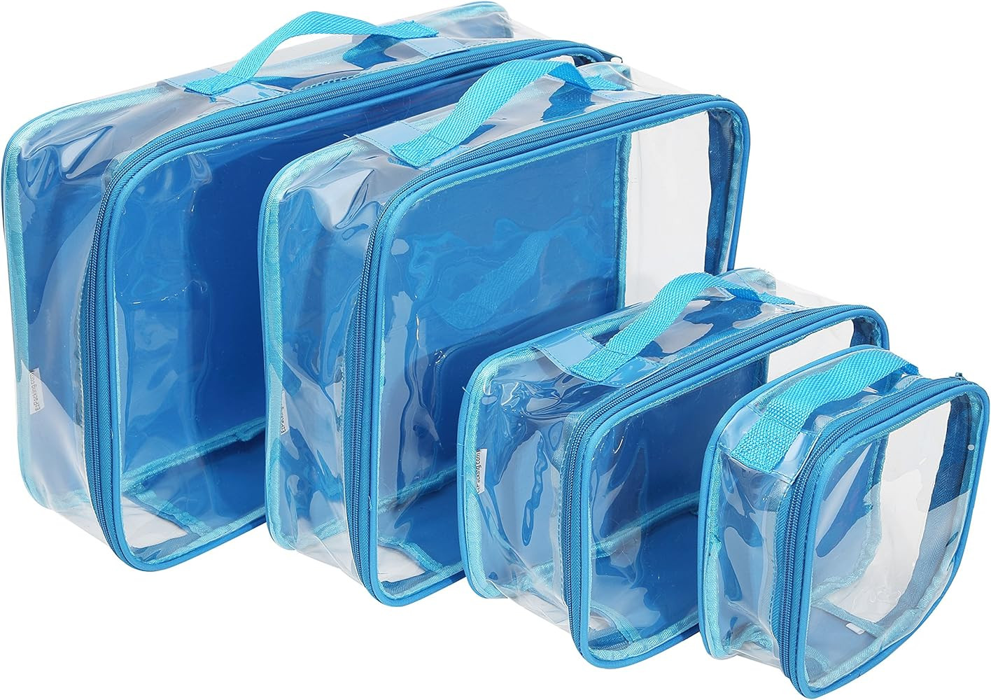 Clear Packing Cubes set of 4 / Packs 7-10 Days of Clothes/Premium PVC Plastic Storage Cube | Amazon (US)