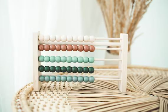 Boho Wooden Abacus Counting Toy  Montessori Toy  Wooden Toy | Etsy | Etsy (US)