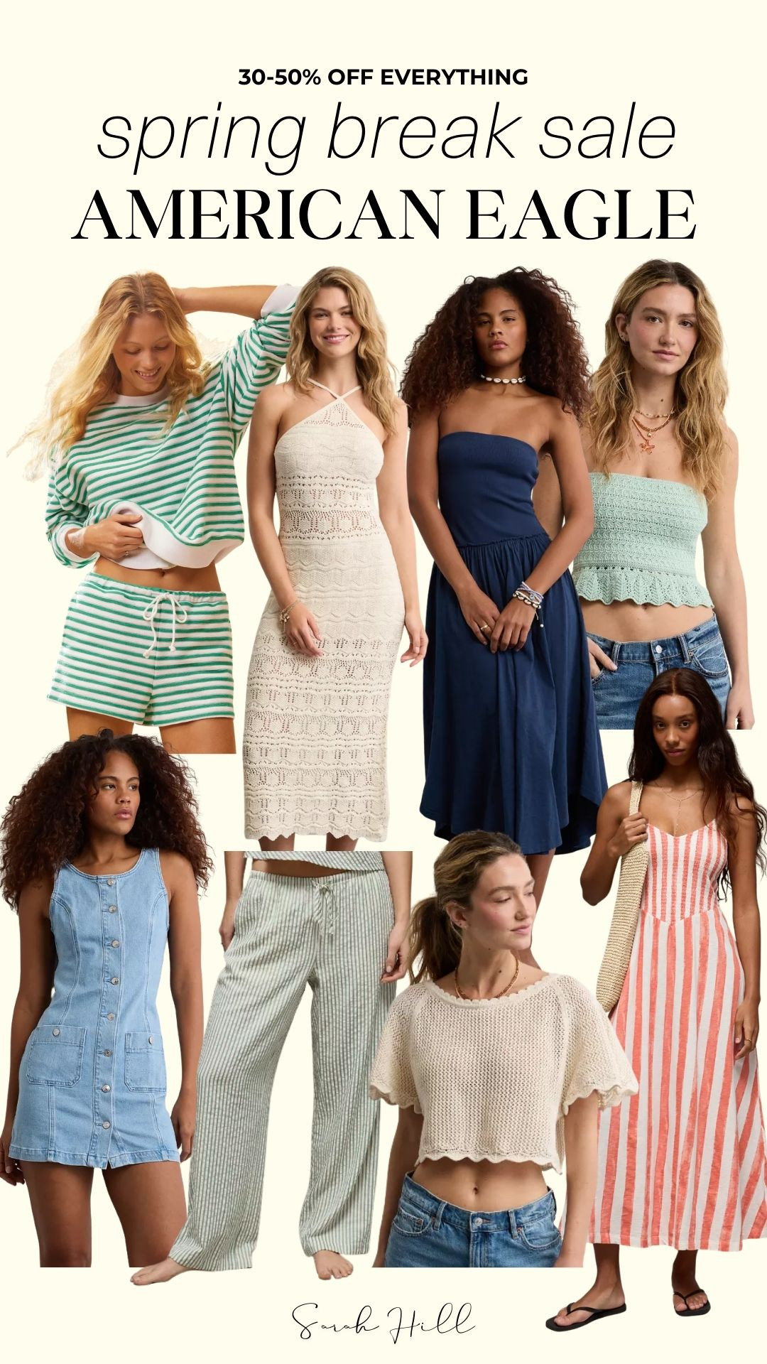 American Eagle 30-50% off spring break sale  

 #LTKSeasonal #LTKSaleAlert