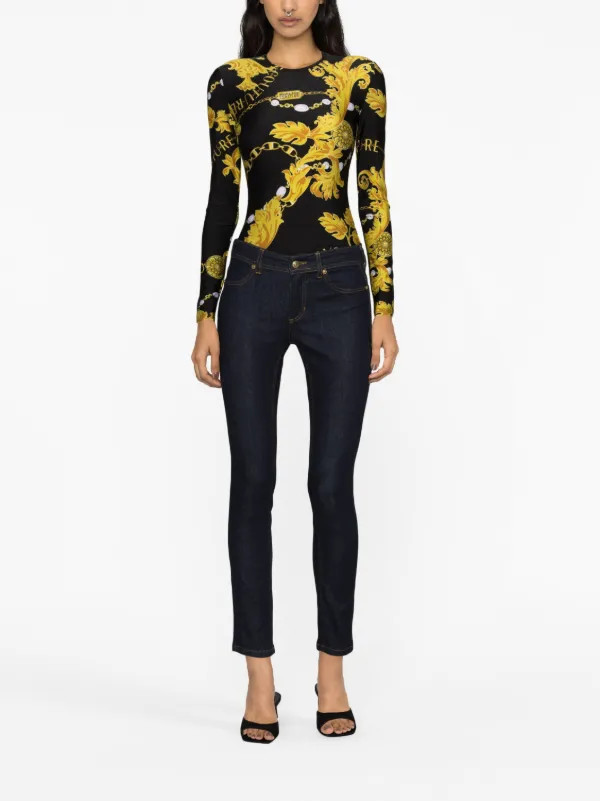 baroque-print bodysuit | Farfetch Global